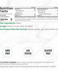 Nutrition facts label for Sweetener 6 Pounds Natural Sugar Substitutes No Aftertaste Keto Friendly Vegan Zero Net Carb Zero Calorie