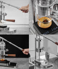 Game Changing Portable Manual Espresso Maker With 58 Mm Portafilter And 345 Ml Tank, displaying hand-pressed brewing process.
