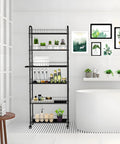 Six Tier Ultra Slim 6 Inch Depth Rolling Storage Cart On Wheels With Handle For Narrow Spaces Ideal Between Appliances In Small Corners Kitchen Bathroom Laundry Office Metal Wire Mobile Organizer Rack