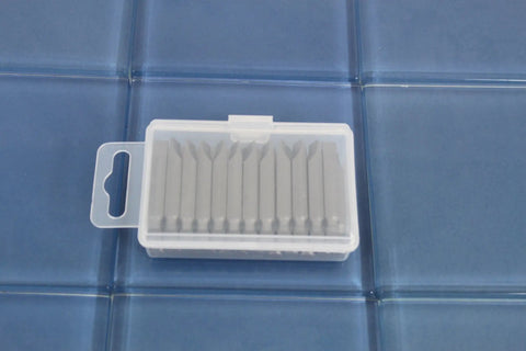 25 Pcs Flat Slotted Screwdriver Bits Set, 1 Quarter Inch Hex Shank, 2 Inch Length, Impact Ready in clear plastic case