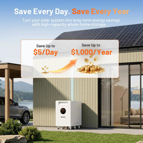 No Sweat 48V 628Ah LiFePO4 Lithium Battery With Active Balancing Bluetooth App Control Runs Home Solar Backup Steady featuring installation by a house.