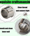 Heavy Duty 3/4 To 1/2 Inch NPT Hex Reducing Nipple Fitting Adapter In 304 Stainless Steel MNPT Pipe Connector Built To Last For Durable Plumbing And Easy Leak Free 3/4 Inch Male To 1/2 Inch Male Threads, stainless steel threaded pipe fitting