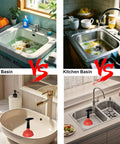 Heavy Duty Mini Sink Plunger With Reinforced Rubber Cup Creates Incredible Suction To Extract Worst Pipe Blockups in kitchen and wash basins