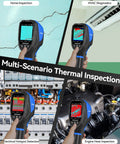 Handheld Workhorse Thermal Imaging Camera With 240X240 IR Resolution, 25Hz Refresh Rate, used for inspections in various scenarios.