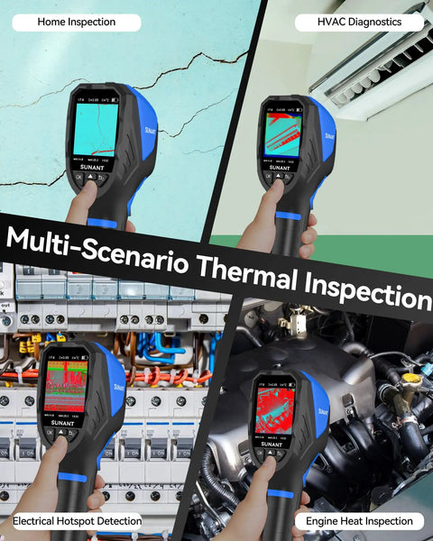 Handheld Workhorse Thermal Imaging Camera With 240X240 IR Resolution, 25Hz Refresh Rate, used for inspections in various scenarios.
