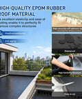 High-quality EPDM rubber roof material with weather resistance, cut easily, and high flexibility for roofing applications.