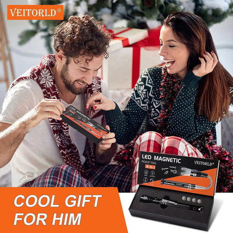 Extendable Magnetic Flashlight With Telescoping Magnet Pickup Tool For Dads And Guys Cool Christmas Stocking Stuffers And Birthday Gift For Father Grandpa Husband Boyfriend Or Men Who Have Everything