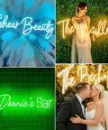 Custom Neon Sign LED Light Up Name Sign For Weddings Bars Salons Beauty Biz And Events Personalize Neon Light