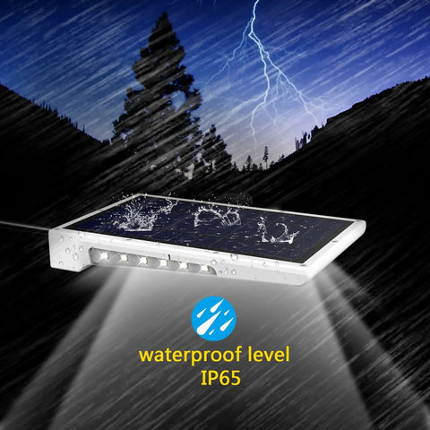46 LED Solar Outdoor Lights With Mounting Pole 4 Modes Motion Sensor Wall Light For Patio Barn Porch Garage Stairs Gutter Compatible