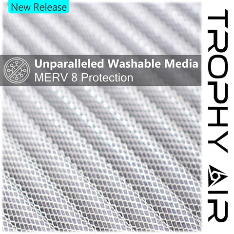 Close-up of 24x24x1 MERV 8 Washable Furnace Filter With Electrostatic Tech showcasing premium washable media and aluminum frame.