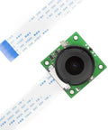 Raspberry Pi Camera Module With Interchangeable CS Mount Lens for Pi 5 4 3 3B Plus 5MP OV5647 1080P; lens closeup.