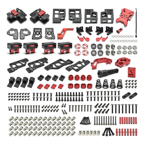 Advanced Premium Heavy Duty Full Cnc Parts Kit Aluminum Alloy Frame For 3D Printer Mods with various metal components.
