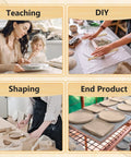 10 Piece Pottery Rolling Pin Guides Set Wood Depth Guides For Clay Polymer Clay Mudboard Tools Includes 5 Size Options 2 Of Each Durable Wood Finish Easy To Use Handy For Pro Crafters used for teaching, DIY, shaping, and creating end products
