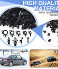 200 Piece Car Wire Loom Routing Clips Push Mount Assortment DIY Friendly With Nylon Cable Ties And Retainers 15 Size Types displayed