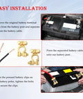 Heavy Duty Brass Battery Terminals Positive And Negative Hella Durable Universal Fit For Truck Boat Car Handles 300 Amps installation process