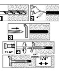 Step-by-step guide for installing Workhorse Heavy Duty Concrete Screw Anchors 3/16 Inch By 1 3/4 Flat Head Wall Plugs.