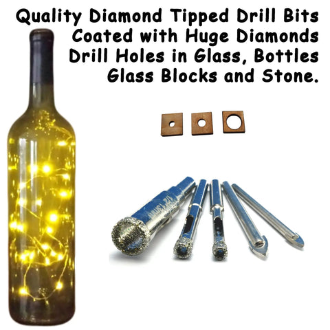 Glass Cutting Kit With Cutter And Drill Bits For Bottles Blocks And Quarter Plates 2 In 1 glass scorer and breaker tool