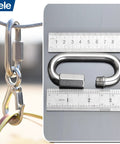 Alele 10Mm Stainless Steel 3 By 8 Inch Quick Links 4 Pack Heavy Duty D Shape Locking Chain Connectors for carabiners and outdoor gear