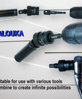 Rugged 10 Piece Impact Swivel Socket Set With CrMo Steel Includes Quarter Inch Three Eighth Inch And Half Inch Sockets