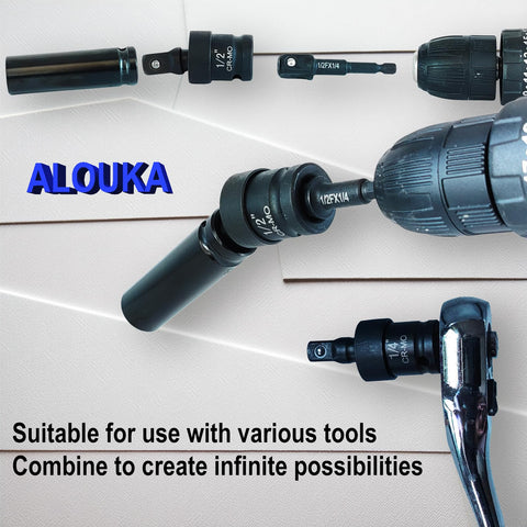 Rugged 10 Piece Impact Swivel Socket Set With CrMo Steel Includes Quarter Inch Three Eighth Inch And Half Inch Sockets