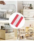 Self Adhesive Clear Acrylic Hinges For Cabinets Drawers And Furniture DIY Projects Transparent 65mm By 40mm