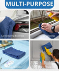Blue Huck Towels Pack Of 12 Cleaning Rags 100 Percent Cotton Ultra Absorbent Lint Free Towels For Kitchen Bar Home Windows Glass Auto Shop Industrial Use in various cleaning scenarios