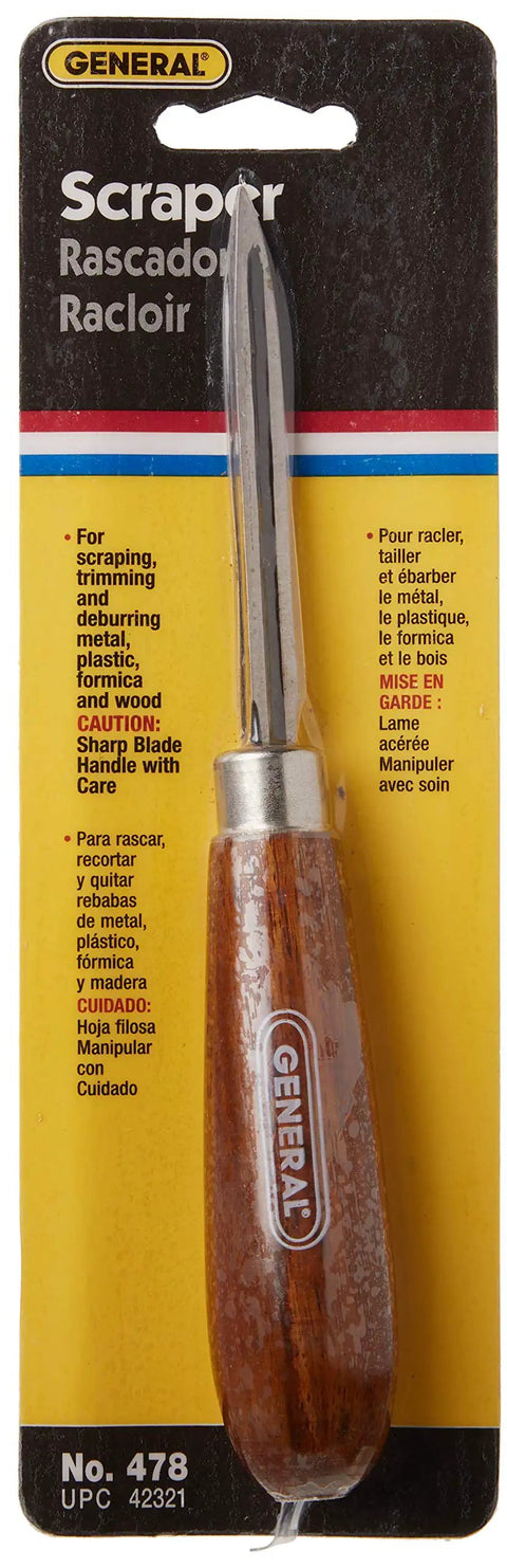 Top Shelf Triangular Scraper With Triple Edge Hardened Steel Blade For Scraping Drywall Copper Pipe And Metal Trims Job Site Workhorse Hand Tool For Contractors And Crews Knocking Out Messy Jobs Without Skipping A Beat