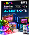 Smart 35Ft LED Strip Lights With App Control And Remote 5050 RGB Color Changing LED Lights For Bedroom And Party Vibe