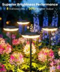 Six Pack Solar Pathway Lights Outdoor Auto On Off Waterproof IP65 Garden Landscape Path Lights for Yard Lawn Patio Walkway