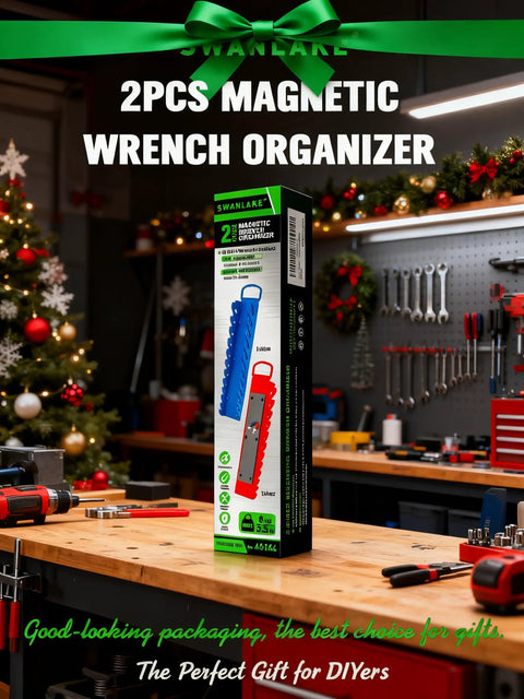 Heavy Duty Magnetic Wrench Rack Snaps Right Onto Your Toolbox To Keep Metric And Sae Combination Ratchets Locked In Tight Across Twenty Four Universal Slots So You Can Knock Out Any Job From Your Crew Cab Or Workshop Rig