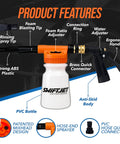 Foam Cannon Car Wash Gun With Microfiber Mitt, No Pressure Washer Needed, Turns Garden Hose Into Powerful Foam Sprayer
