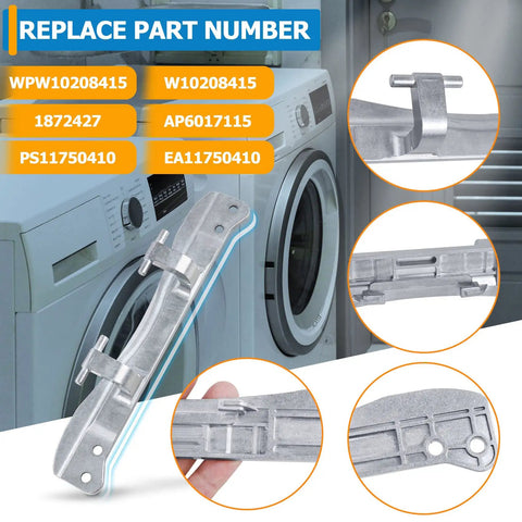 Washer And Dryer Front Loader Door Hinge Replacement Easy Install Heavy Duty Aftermarket Part For W10208415 WPW10208415