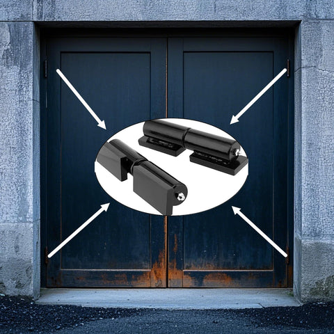 Heavy Duty Barrel Gate Hinge Set 3 Pairs 5 Inch Weld On Ball Bearing Hinges for swing gates and trailer ramps, durable iron