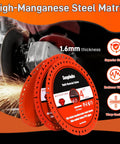 Tough As Nails Brazed Diamond Cutting Discs For Angle Grinders Smashes Right Thru Tile And Metal Giving Smooth Precision Cuts Every Single Time 4 1/2 Inch Diameter 7/8 Inch Arbor 6 Pack with high-manganese steel matrix.