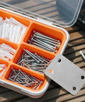 Heavy Duty Stainless Steel Flat Bracket Set For Wood Furniture Repair, screws and wall anchors in a kit