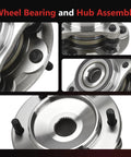 Two Pack Front Wheel Bearing And Hub Assembly Compatible With 2003 To 2021 Toyota Tacoma 4Runner FJ Cruiser 6 Lug 4WD With ABS