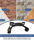 Two Pack Propane Tank Bracket Wall Mounted Cylinder Holder displayed against various wall types with ratchet straps.