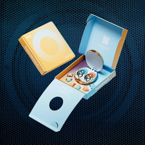 Experience 2 Ear Plugs For Concerts And Festivals With High Fidelity Sound And 17dB Noise Reduction in open box with tips