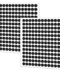 Lock Tight Adhesive Felt Pads For Furniture Legs 312 Pack round black pads on sheets for smooth sliding on hardwood floors.