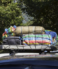 Heavy Duty Truck Bed Cargo Net For Pickup And SUV, 4 By 3 Feet Stretching To 8 By 6, securing bags on vehicle roof rack