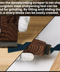 17Pcs Card Scraper Set For Woodworking with cabinet scrapers and burnisher sharpening a blade on wood