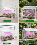 Indoor Mini Greenhouse With Grow Lights And Timer For Seed Starting, in living room, plant room, balcony, garden