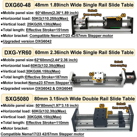 Rock Solid Heavy Duty Aluminum Motorized Linear Stage With Hella Smooth Ball Screw Slide Supporting Up To 250KG Loads for CNC and automation.