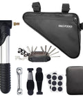 Beginner Friendly Ride Ready Bike Tool Kit With Frame Bag 120 Psi Mini Pump 17 In 1 Multitool 10 In 1 Hex Wrench 3 In 1 Tire Lever And Patches