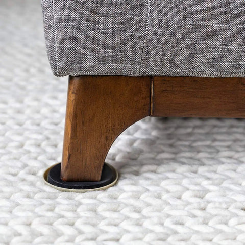 Heavy Duty Round Plastic Carpet Furniture Sliders Glide Your Couch Tables And Dressers Smooth As Butter Pads 3.5 Inches Wide under a sofa leg