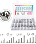 Stainless Steel 304 Hex Flange Bolt Kit 720 Piece Fastener Set For Heavy Duty Hardware Projects Automotive Outdoor DIY Corrosion Resistant Bolts Beefy Great For Auto Repairs, assortments in case