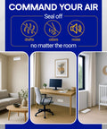 Magnetic Vent Covers 2-Pack for Floor Wall or Ceiling Vents 9.5 x 16 White Complete Seal in living room, office, and nursery