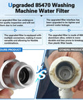 Comparison of upgraded Inline 85470 Washing Machine Water Filter with aluminum head vs standard plastic filter