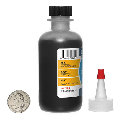 Graphite Powder 44 Micron Fine Carbon 12 Ounces In Four Small Bottles 99.9 Percent Pure Military Grade For Pro Grade Crafting Coatings
