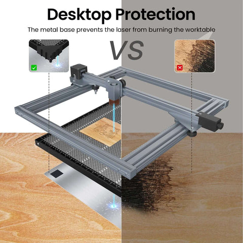 ToCome Honeycomb Laser Bed, steel 500 x 500 x 22 mm honeycomb cutting bed for D1/D1 Pro laser engravers
